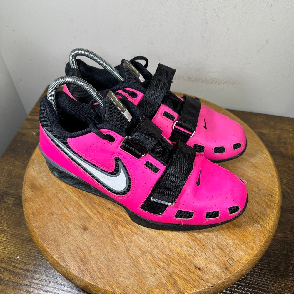 Nike Romaleos 2 Weightlifting Shoes Pink Black Mens 8.5 476927-601 Squat Gym